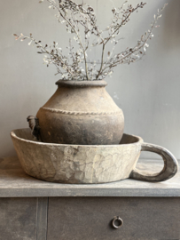 Oude Houten Schaal met Handvat -Aura Peeperkorn-