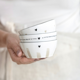 Schaaltje Naturel met Strepen -Bastion Collections-