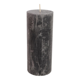 Stumpfe Kerze Anthrazit 7x17 cm