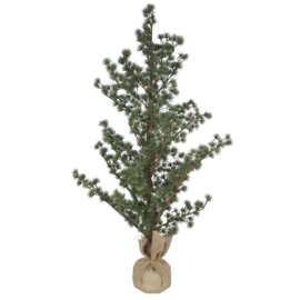 Artificial cedar w/jute stand