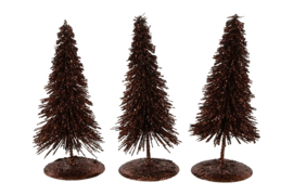 Kerstboompje Bruin Glitter