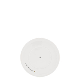 Schotel Wit met Tekst Pure Happiness 13 cm -Bastion Collections-