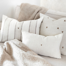 Kussen Naturel met Streep 40x60 cm -Bastion Collections-