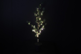 Zijde Kerstboom Pinus met Led Lampjes 102 cm