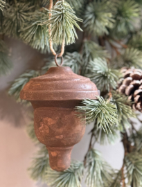 Metalen Ornament Roestbruin aan Touw