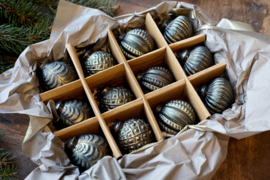 Kerstornamenten Antique Olive (12 stuks)