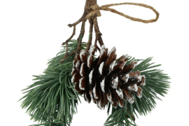 Zijde Toefje Pinus met Dennenappel