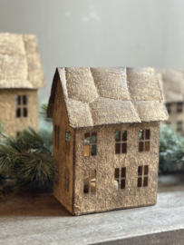 Metalen Huisje Roest Medium