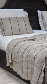 Plaid Naturel Bruin Gestreept 140x260 cm -Luksa Home Collection-