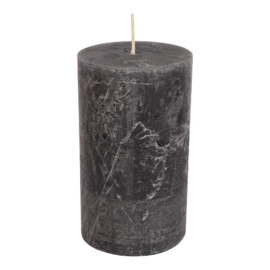 Stumpfe Kerze Anthrazit 10x15 cm