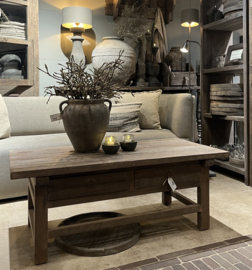 Couchtisch Altes Holz mit 2 Schublade 120x70 cm