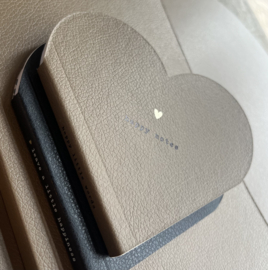 Notitieboekje  Bruin  'Hart' -Bastion Collections-