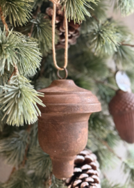 Metalen Ornament Roestbruin aan Touw