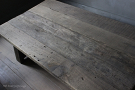 Couchtisch Altes Holz "Rough" Klosterfuß 140x80 cm