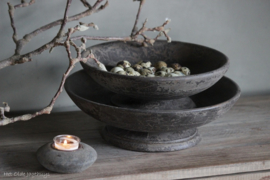 Holzschale Grey Finish Large
