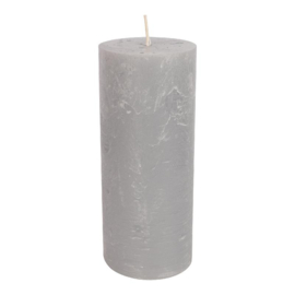 Stumpfe Kerze Silber Grau 7x17 cm
