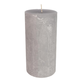 Stumpfe Kerze Silber Grau 7x11 cm