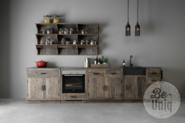 Smal spoelbakelement met spoelbak met kraangat | K015
