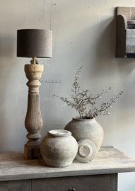 Alte Holzbalusterlampe -Aura Peeperkorn-