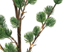 Zijde Kerstboom Pinus met Led Lampjes 102 cm