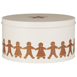 Cake tin w/gingerbread couples round