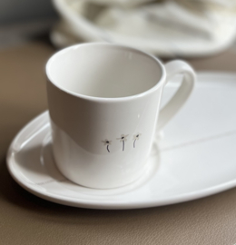 Becher mit Ohr 'Blumen' -Bastion Collections-