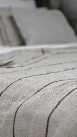 Plaid Naturel Bruin Gestreept 130x170 cm -Luksa Home Collection-