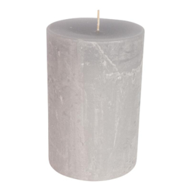 Stumpfe Kerze Silber Grau 8x14 cm