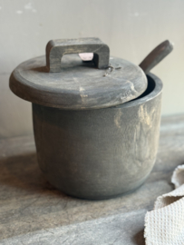Houten Pot met Deksel