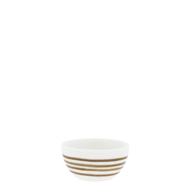 Schaaltje Wit met Bruine Streep Small -Bastion Collections-