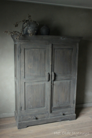 Holz Schrank 2 Türen mit Schubladen
