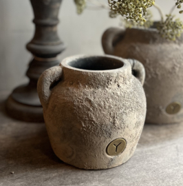 Stenen Kruik Rustic met twee oren 19x14 cm -Brynxz-