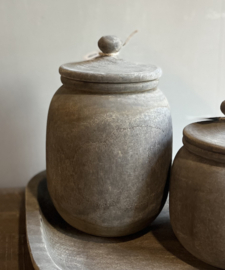 Houten Pot met deksel Halima Large