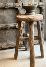 Alter Runder Holzhocker