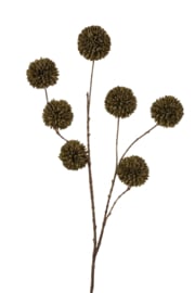 Zijde Tak Pompom Olijfgroen 96 cm