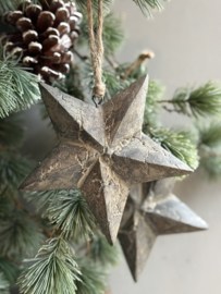 Houten Ster Rustic aan Touw