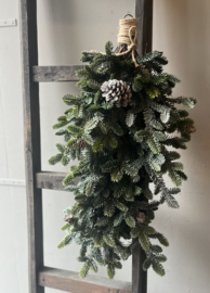 Weihnachtsgirlande Seide Grün 70 cm