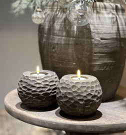 Wachshalter aus Holz Buru dot | Island Collection