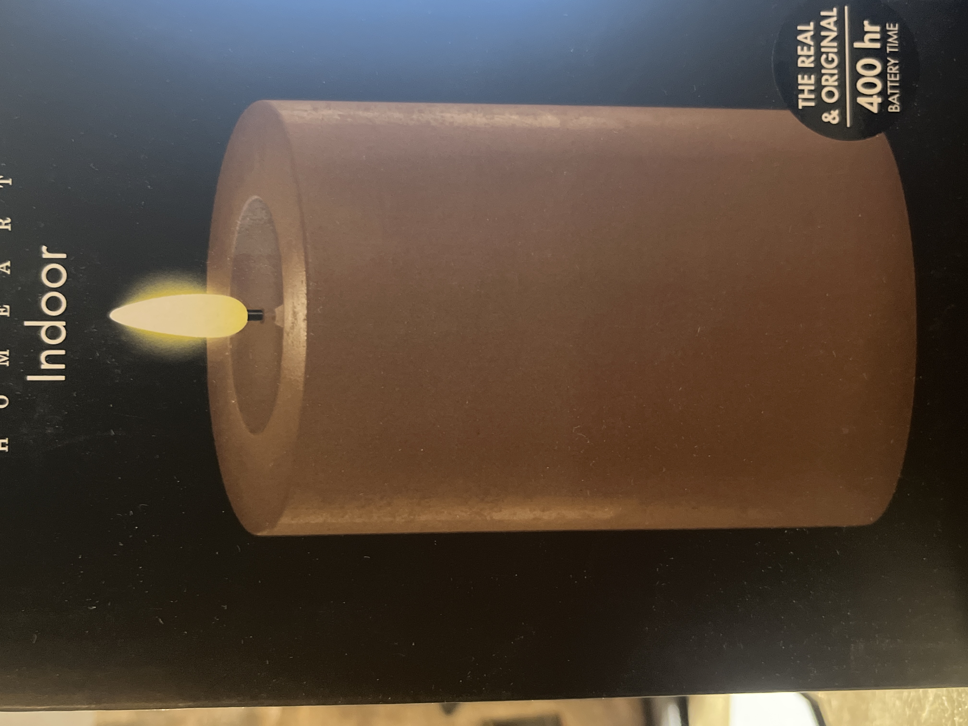 Kerze Wachs LED Karamell D10xH15 cm