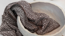 Gastendoek Streep Bruin/Gebroken Wit (set van 2) -Mette Ditmer-