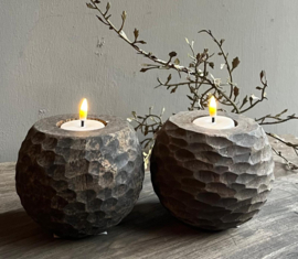 Wachshalter aus Holz Buru dot | Island Collection