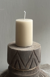 Stumpfe Kerze Pilar Braun 4x6 cm