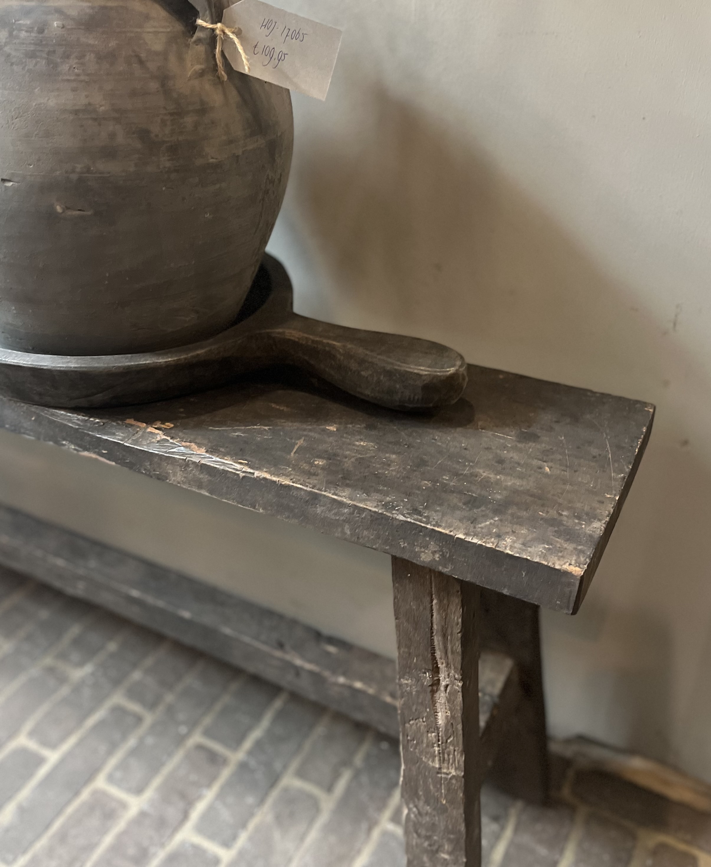 Oud Houten Bankje 121 cm