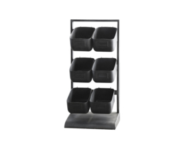 Metalen Display met 6 bakjes