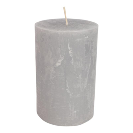 Stumpfe Kerze Silber Grau 6x11 cm