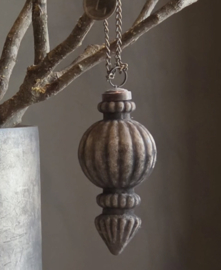 Kerstbal Tweelaags Eikennoot Camel Velvet -Luksa-