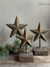 Houten Ster op Voet Medium
