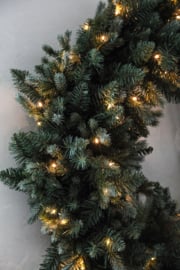 Kerstkrans met lampjes 90 cm -PTMD-