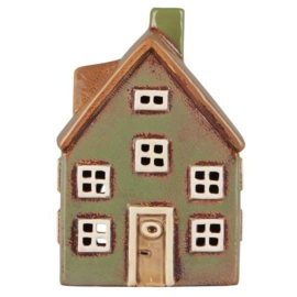 Waxinelicht Huisje Groen
