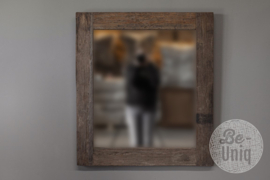 Spiegel Sofia L | rustiek oud hout 110x90 cm
